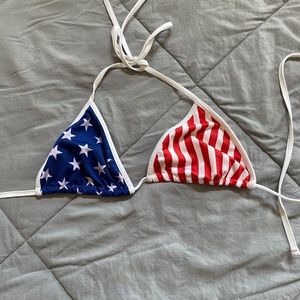 flag star bikini top By American apparel size large